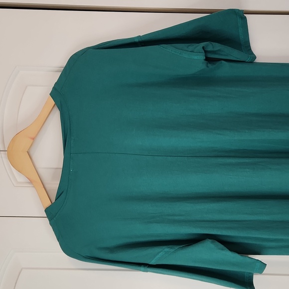 Natural Life All Day Cotton Tee Dress Teal Green Maxi Boho Lagenlook Size M - Picture 8 of 13